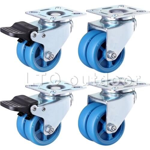 1.5/2Inch Heavy Double Row Wheel Industrial Wheel Nylon Wheel Furniture Caster Home Accessories