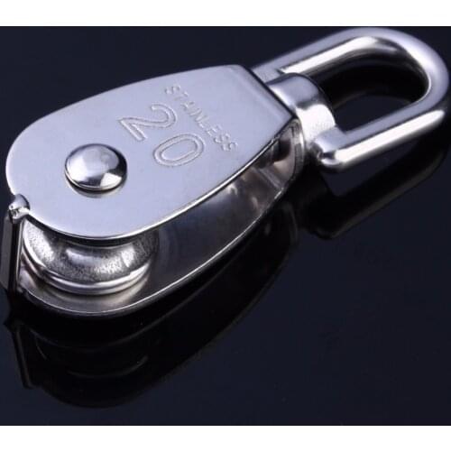 Stainless Steel M20 Pulley Steel Wire Pulley Single Wheel Swivel Lifting Rope Pulley Block For Wire Rope