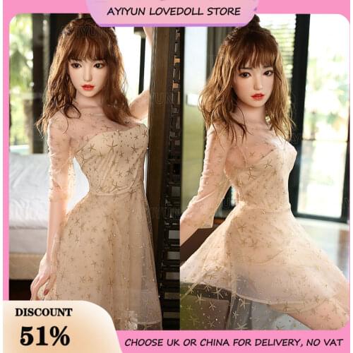AYIYUN 168cm Silicone Sex Doll Love Doll with Metal Skeleton and Artificial Vagina Fake Ass Life Size Masturbator Toys for Men