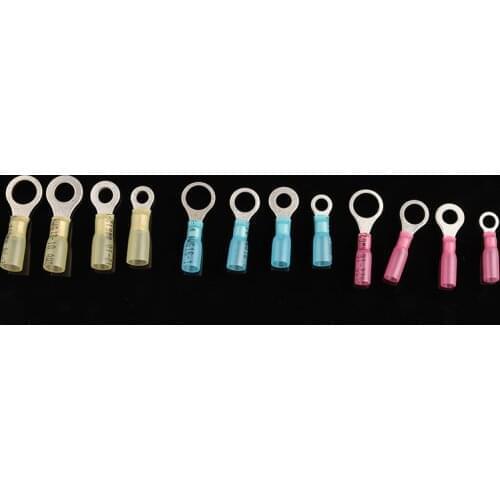 Heat shrink Insulated Ring Terminals Wire Cable Electrical Crimp Connectors M5/M6/M8/M10 Screw for Assortment wiring Terminals