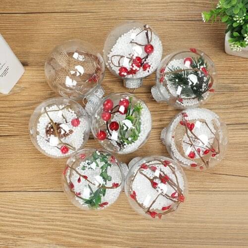 1pcs 6cm/8cm Christmas Tree Ornaments Christmas Tree Balls Pendant Hanging Home Ornament Christmas Decoration Ball Decor Pendant