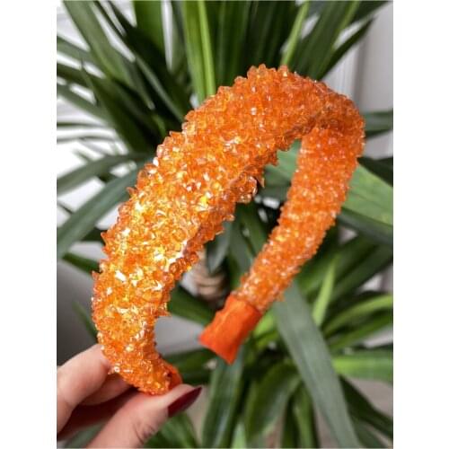 Womens Orange Candy Natural Cubic Zirconia Crown