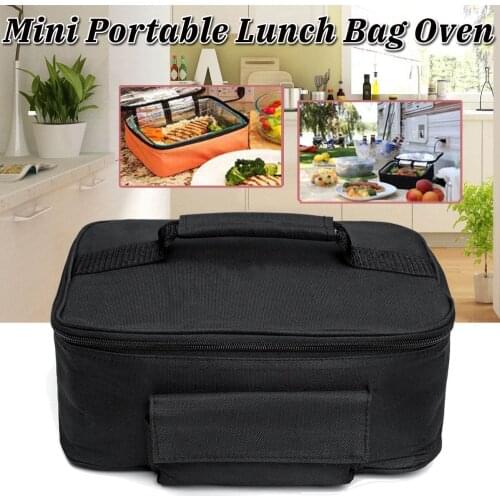110v/220V Square Personal Portable Lunch Oven Bag Instant Food Heater Warmer Electric Oven PE Alloy Heating Lunch Box Office