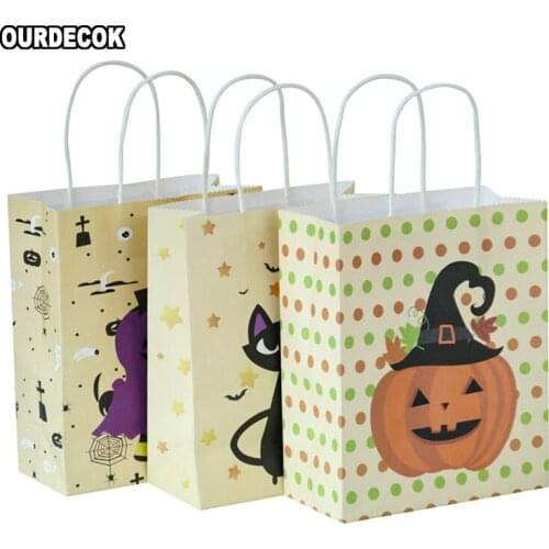 30 Pcs Halloween Candy Bags Paper Goodie Bags Gift Bag Party Favors Candy Bag Birthday Decor