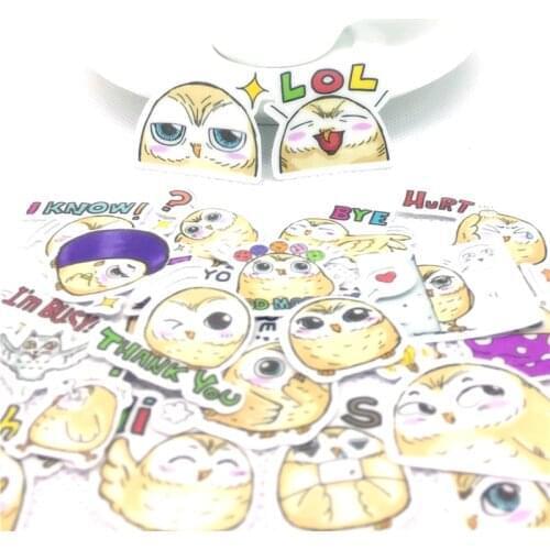 36 Pcs Kawaii owl daily Sticker for kids toys book phone Luggage Home Decor Fashion Vinyl Decals DIY Stickers scrapbooking