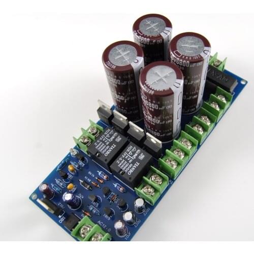 4 PCS 50V 6800UF / 63V 5600UF capacitance MUR860G 16A Rectification filter power board with Speaker protection LED Indicator