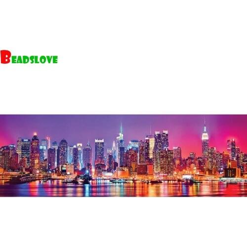DIY Diamond Painting Picture of Rhinestones diamond embroidery New York night view Home Decoration G10
