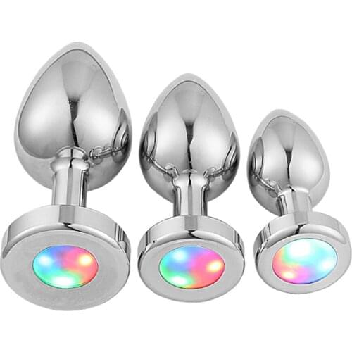 Anal Sex Toys Round Colorful Metal Anal Plug For Extend Anus Massage Prostate Bett Plug Adult Sex Toys For Men Women Couples