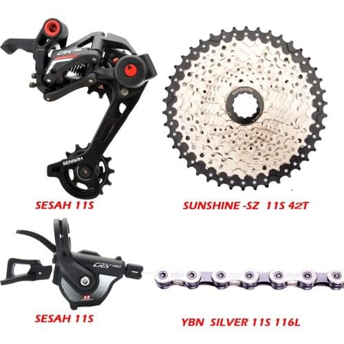 Free delivery SENSAH SRX SHIMANO M6000 11 Speed Shifter derailleurs 46t cassette / chainring YBN X10 chain Groupset, PCR UBER