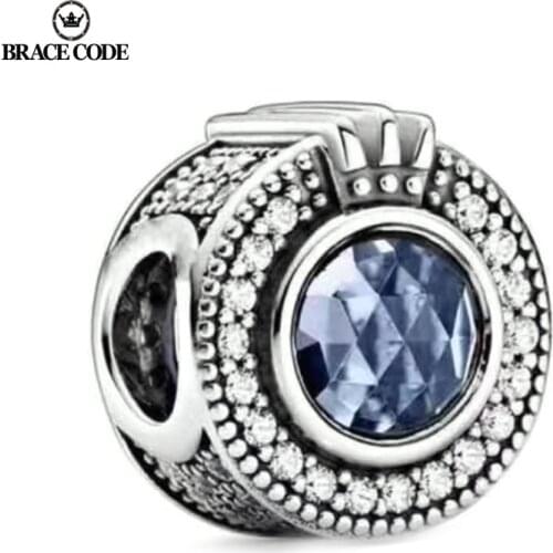 Crown Series Silver-plated Bracelet Beads Silver Colour Cat Eye Ilver Beads Suitable For Fine Bacelets Necklace Women Jewelry