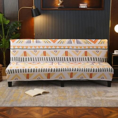 Stretch Plaid Fold Sofa Bed Cover Elastic Removable Without Armrest Sofa Bedspread All-inclusive Universal Couch Bench Slipcover