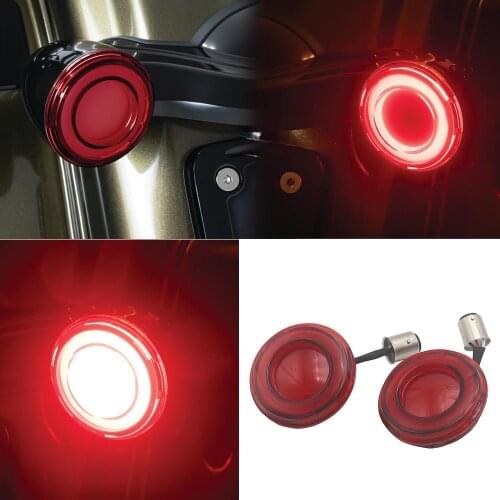 Motorcycle 1157 Bullet Style LED Rear Turn Signal Conversions Case for Harley Touring Sportster XL Dyna Softail 883 2018-2021