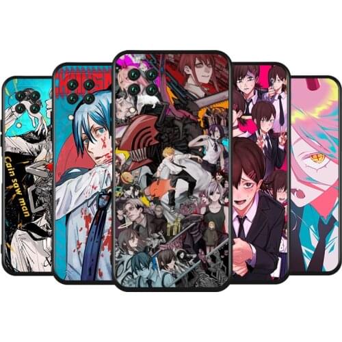Power Chainsaw Man For Huawei Nova 2 2i 3 3E 3I 4 4E 5 5I 5Z 5E 5T 6 7 7I 8 SE Lite Pro SE Silicone Black Phone Case