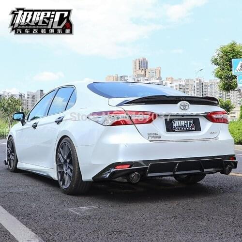 For Toyota Camry High Quality 2018+ ABS Plastic Black White Color Rear Roof Spoiler Wing Trunk Lip Boot Cover Car Styling