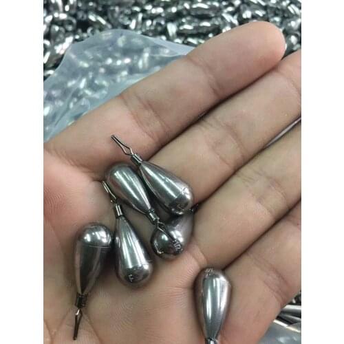 FANTU tungsten fishing sinker 97% tungsten skinny drop tear weight 5pcs plain 1/8oz,3/16oz,1/4oz