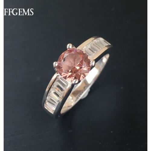 FFGems Classic Zultanite Rings Real Sterling 925 Silver Created Diaspore Color Change for Women Wedding Party Fine Jewelry
