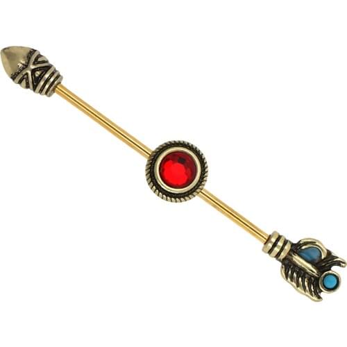 JHJT 14G/1.6mm Cartilage Barbell Nail 316L Surgical Stainless Steel Arrow Cartilage Ear Ring Piercing Body Jewelry