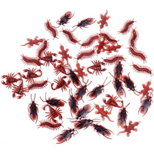 5Pcs/lot Simulation Fake Plastic Cockroach Special Lifelike Roaches Model Halloween Funny Joke Toys Centipede Gecko Scorpion