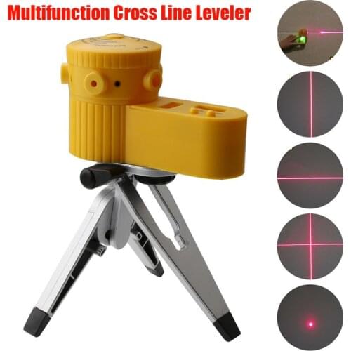Horizontal Vertical Line Tool Yellow Multifunction Cross Line Laser Leveler with Tripod Worldwide ​Dropshinppin