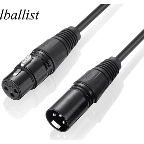 Lballist XLR Cable Male to Female M/F OFC Copper Audio Cable For Microphone Mixer 1m 1.8m 3m 4.5m 5m 6m 7.6m 10m 15m 20m