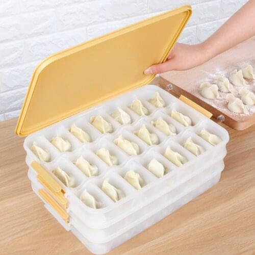 1Pcs Household Refrigerator Food Storage Box Food-grade PP Material Kitchen Accessories Organizer Fresh Box Dumplings Egg Holder