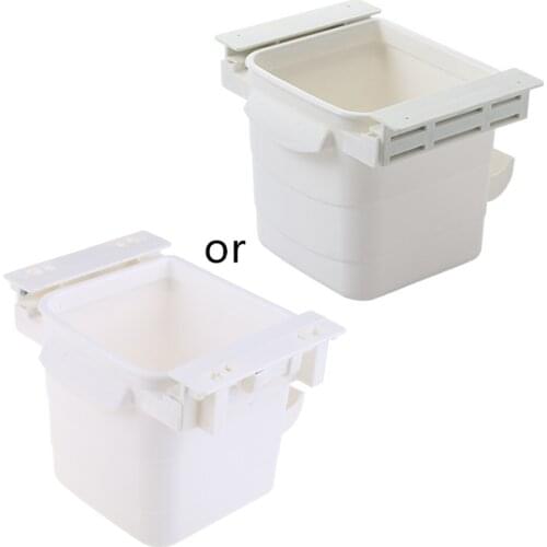 Kitchen Retractable Hidden Waste Bin Under Table Hanging Garbage Trash Can Office Cleaning Tool
