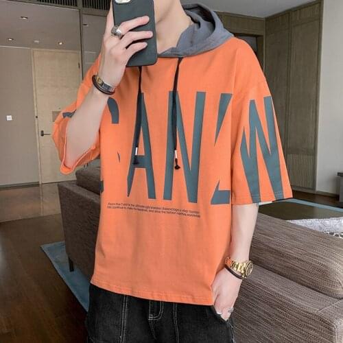 2021 Summer Mens Five Sleeve T-shirt Spring New Simple Sports Short Sleeve Shirt Mens Sports Leisure T-shirt Tide Pack