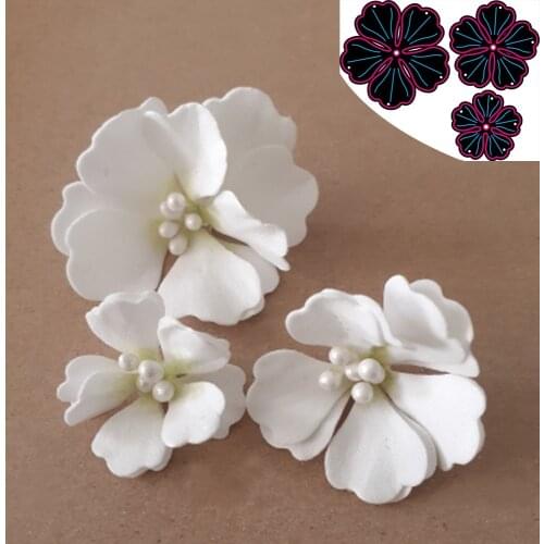 3pcs Flower Decoration Metal cutting Dies scrapbook Die Photo album Card embossing Art