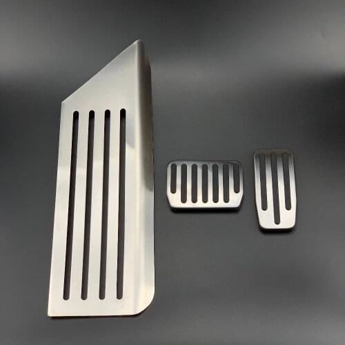 Car Footrest Pedal Plate Cover Trim for Tesla Model 3 2017 2018 Stainless Steel Car Accelerator Foot Rest Pedal Cover