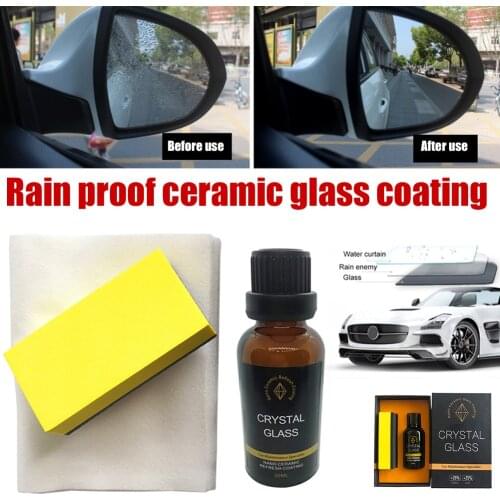 30ML Car Glass Nano-coating Hydrophobic Crystal Coating Liquid Glass Car Window Coating Anti Rain & Water Ceramic Glass Coating
