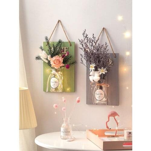 Living room wall hanging wall decoration wall creative room bedroom dining room INS layout hanging wall hanging flower pendant