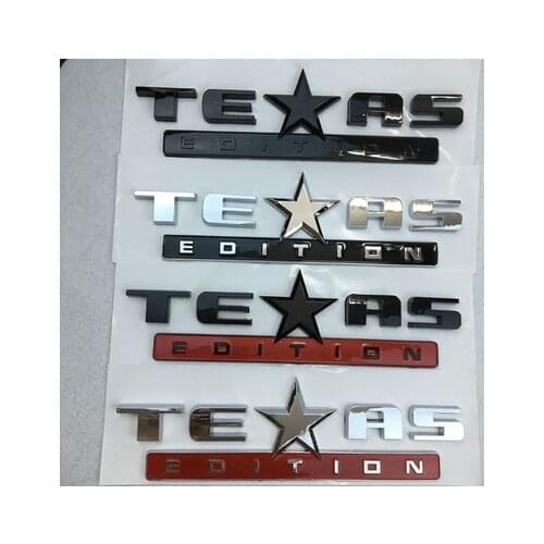 20X 3D ABS New TEXAS EDITION Rear Boot Trunk Car Auto Sticker Silver TEXAS EDITION Badge Car Side Wing Auto Car Emblem