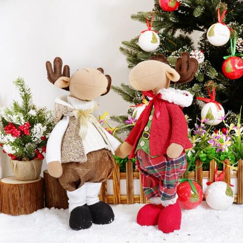 New Year Christmas Figurine Tumbler Dolls Christmas Decoration Elk Snowman Xmas Gift Home Office Adornos De Navidad For Room