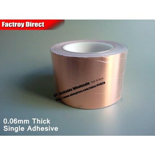 80mm*30M*0.06mm Single Side Conductive Adhesive Copper Foil Tape for Internal of Laptop, Mobilephone, LCD, EMI Shielding