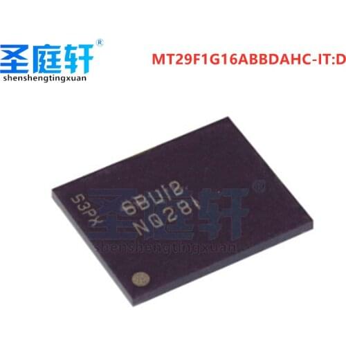 Original MT29F1G16ABBDAHC-IT: D silk screen NQ281 BGA63 memory