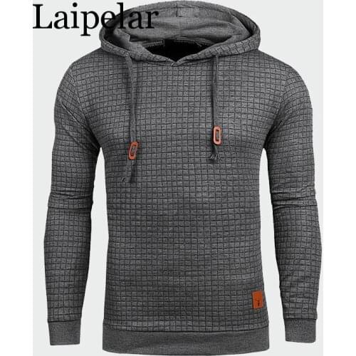 Laipelar Autumn Mens Hoodies Slim Hooded Sweatshirts Mens Coats Male Casual Sportswear Streetwear Brand Clothing US Size