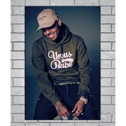 Chris Brown Royalty X Black Pyramid Rapper Light Canvas Custom Poster 24x36 27x40 inch Home Decor N127