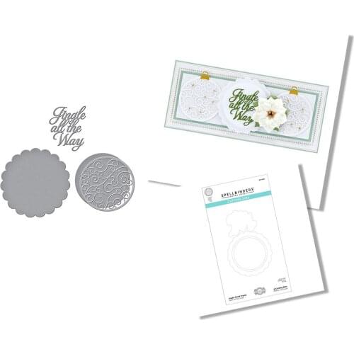 Christmas 2021 New Scallop Round Frame Filigree Inserts Metal Cutting Die Scrapbook Embossed Paper Card Album Craft Template