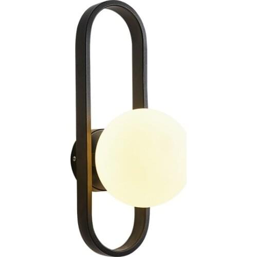 Nordic Modern Simple Creative Personality Atmospheric Black Golden Wall Lights Dining Room Study Living Room Bedroom Bedhead Wal