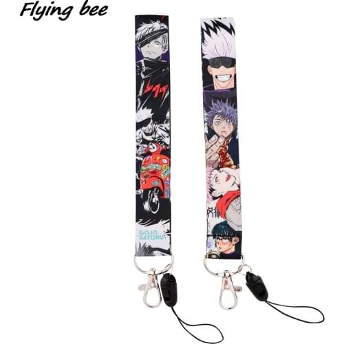 X1928 Jujutsu Kaisen Anime Personality Key Chain Short Lanyard Gifts For Child Students Friends Phone USB Badge Holder Necklace