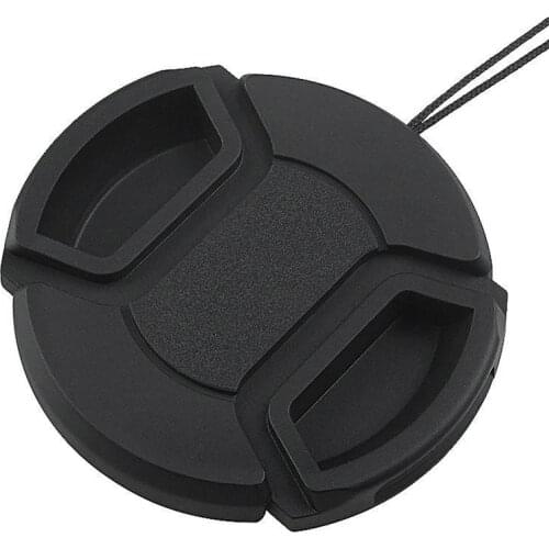 1PC 55mm Lens Cap Center Pinch Snap-on Cap Cover Lens Rope For All Accessories Camera Cap