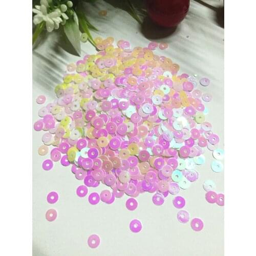 40g 4mm PET Flat Round Loose Sequins Sewing Paillettes Arts Crafts DIY Accessories High Quality White AB