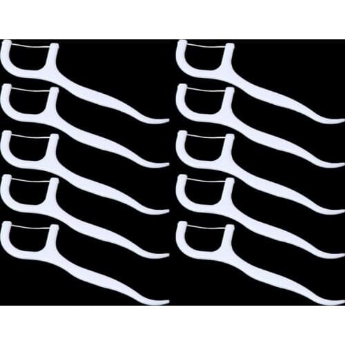 50pcs Dental Floss Flosser Picks Teeth Toothpicks Stick Tooth Clean Oral Care，A Good Helper To Care for Your Teeth
