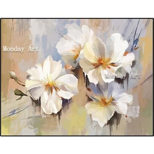 Abstract Watercolor Flower Oil Painting On Canvas Modern Wall Art Flower Picture For Living Room Wall Poster Cuadros Decor