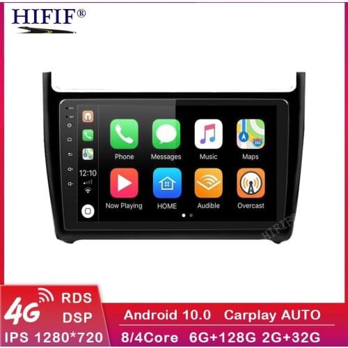 9" 2din 4+64G DSP Carplay Android 10 Car Radio Multimedia Video Player GPS Navigation For Volkswagen VW Polo 2008-2015 Head Unit