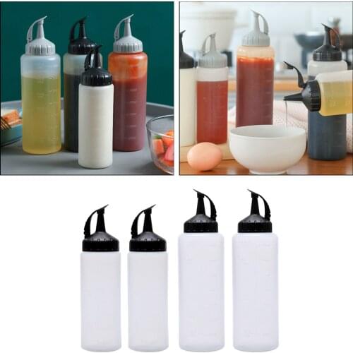 Condiment Squeeze Bottles ,For Ketchup Mustard Mayo Hot Sauces Olive Oil Bottles Kitchen Gadget