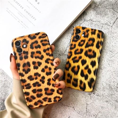 Leopard spots abstract phone case for iphone 12 Pro 11 Max 7 8 Plus 12Pro Mini XR X XS 11Pro Max frame soft silicone cover funda