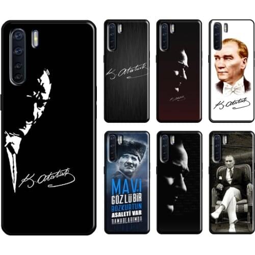 Mustafa Kemal Ataturk Case For OPPO A1K A3S A5S A15 A52 A72 A83 A91 F5 A5 A9 A31 A53 2020 Reno 2 Z 4 Pro Coque