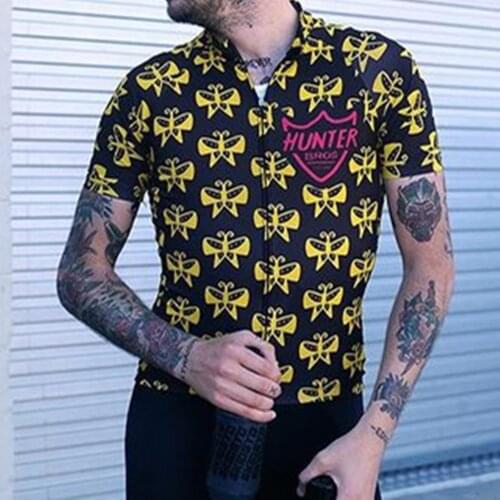 Hunter Cycling Jersey 2021 The New Men Short Sleeve Shirt Breathable Summer MTb Team Triathlon Shirt Quick Dry Maillot Ciclismo