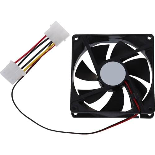 EAS-DC 12V 4 Pin Black Plastic PC Cooling Fan 90mm x 90mm x 25mm